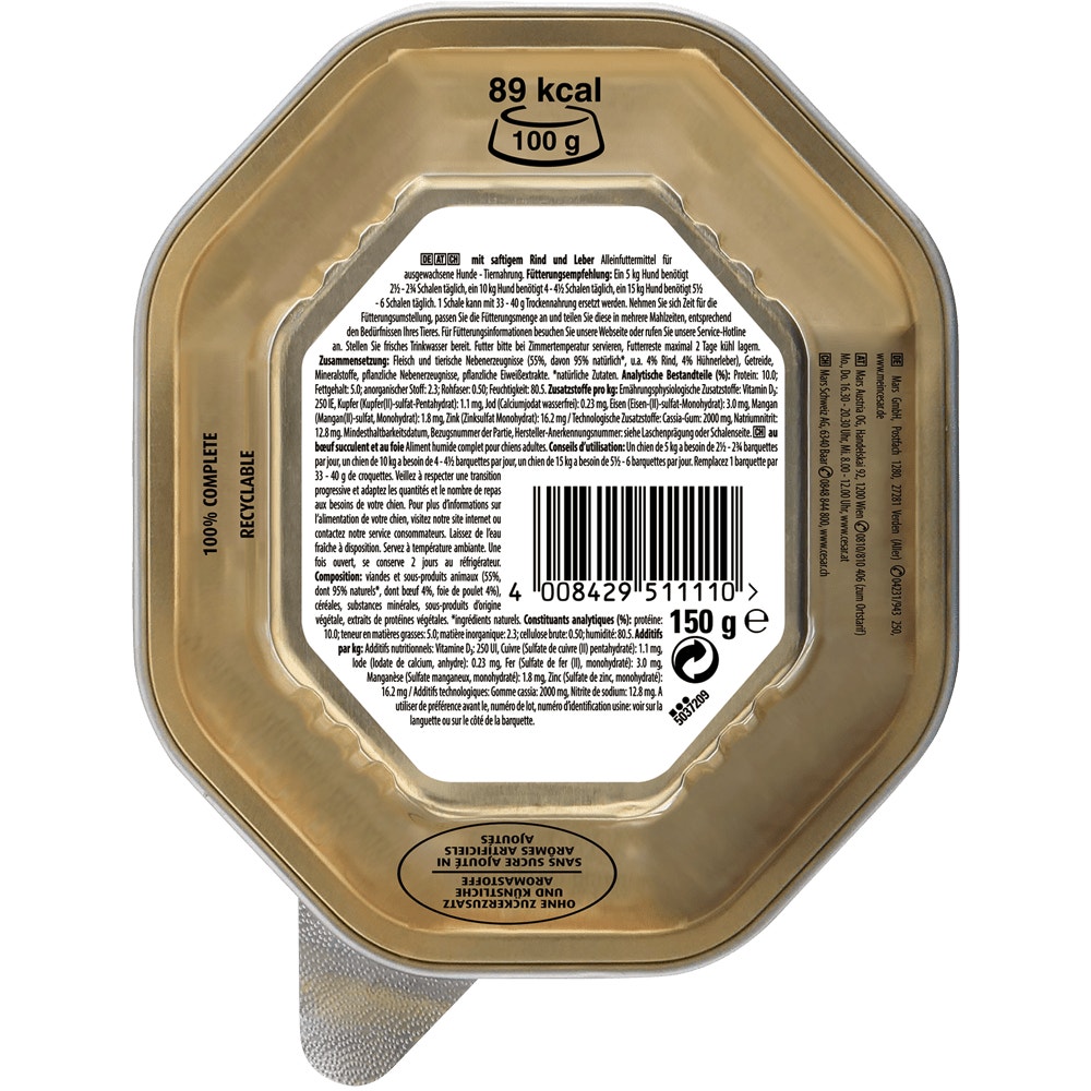 CESAR® Klassik-Terrine mit Rind & Leber, 150g - 2