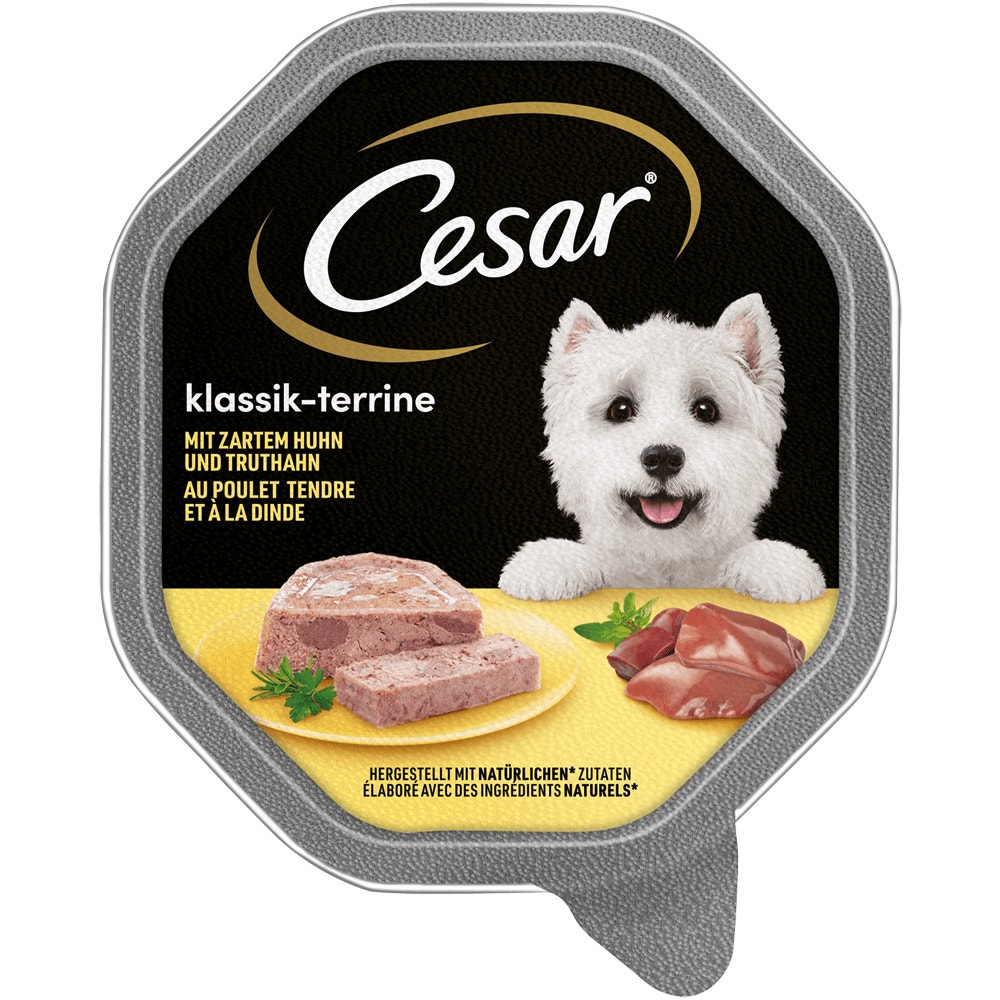 CESAR® Klassik-Terrine mit Huhn & Truthahn, 150g - 1